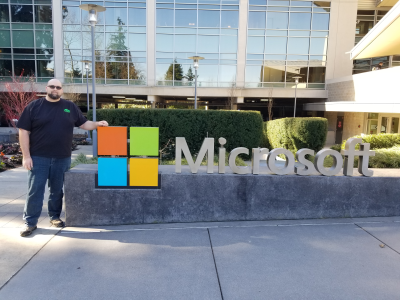 Me at the Microsoft Sign